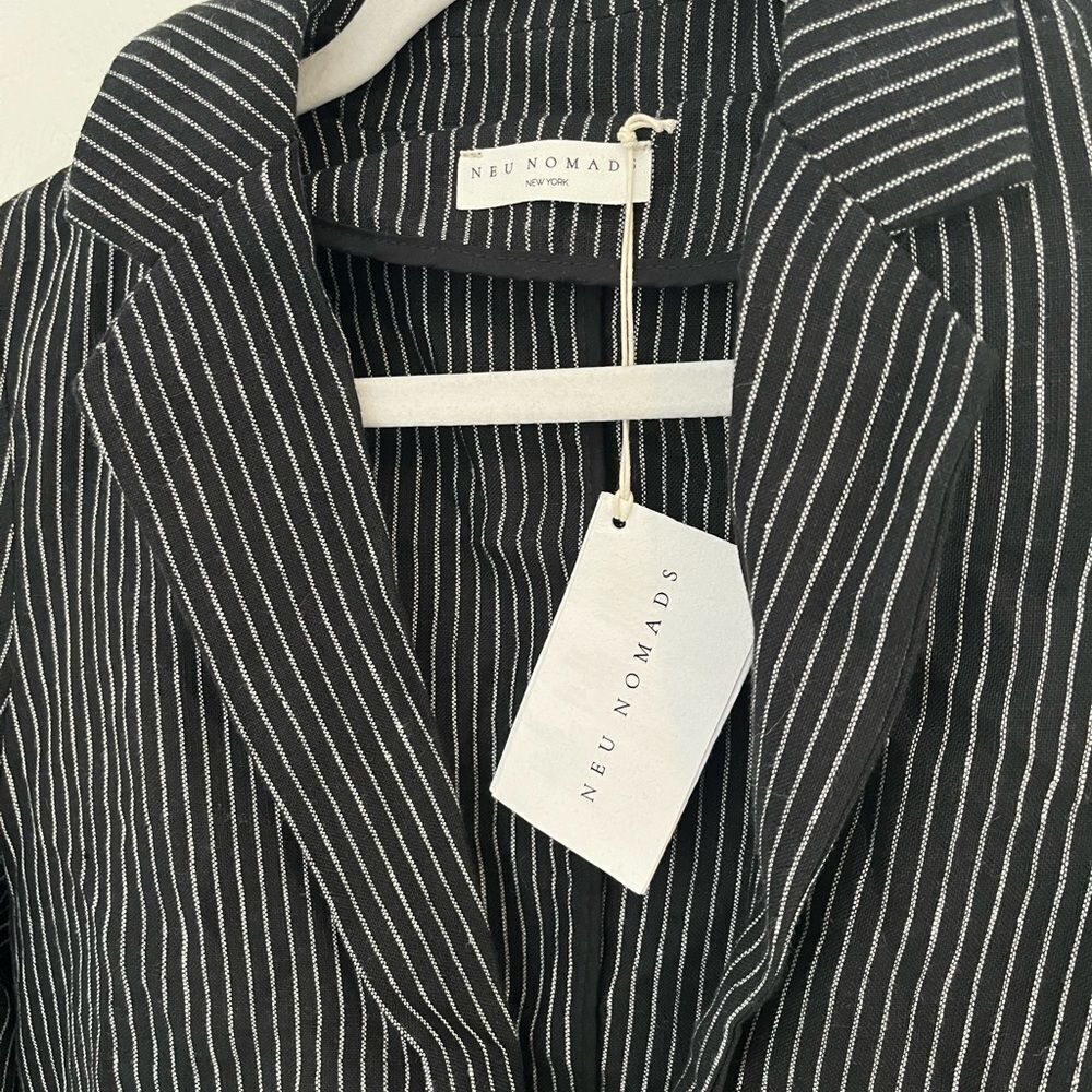 Neu Nomads NWT Black Striped Karlie Women's jacket size XS - Picture 3 of 9